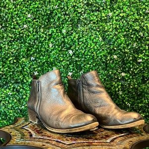 Lucky Brand Silver Distressed Booties